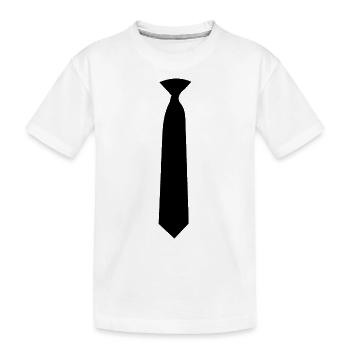 Cravate - T-shirt bio Premium Enfant - blanc - Devant