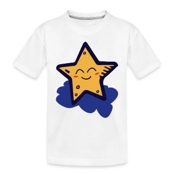 Star sur un nuage - T-shirt bio Premium Enfant - blanc - Devant