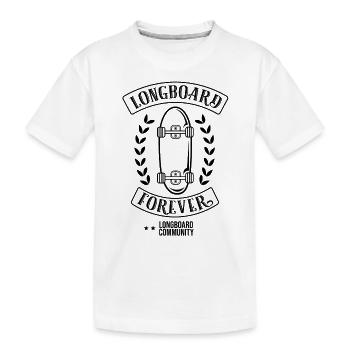 Longboard Forever Surf Surfing Vintage Chemise - T-shirt bio Premium Enfant - blanc - Devant