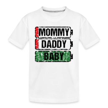 Der Akku von frisch gebackenen Eltern - Kinder Premium Bio T-Shirt - Weiß - Vorne