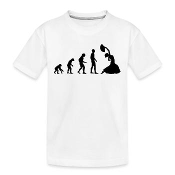 Flamenco Evolution / Danse flamenco / Robe - T-shirt bio Premium Enfant - blanc - Devant
