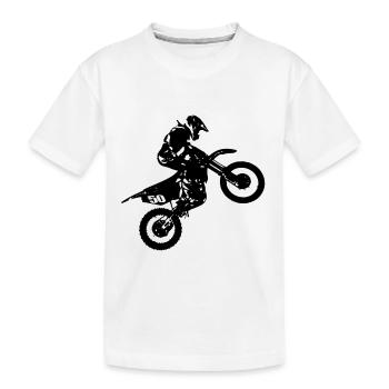 Motocross saut en l’air, hors route - T-shirt bio Premium Enfant - blanc - Devant