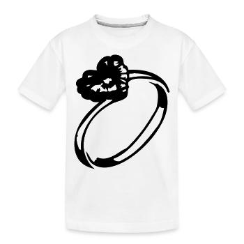 bague en diamant de coeur - T-shirt bio Premium Enfant - blanc - Devant