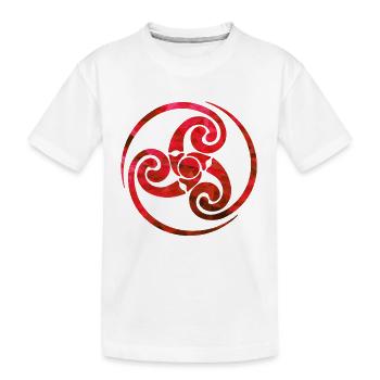 Keltischer Knoten rot - Kinder Premium Bio T-Shirt - Weiß - Vorne