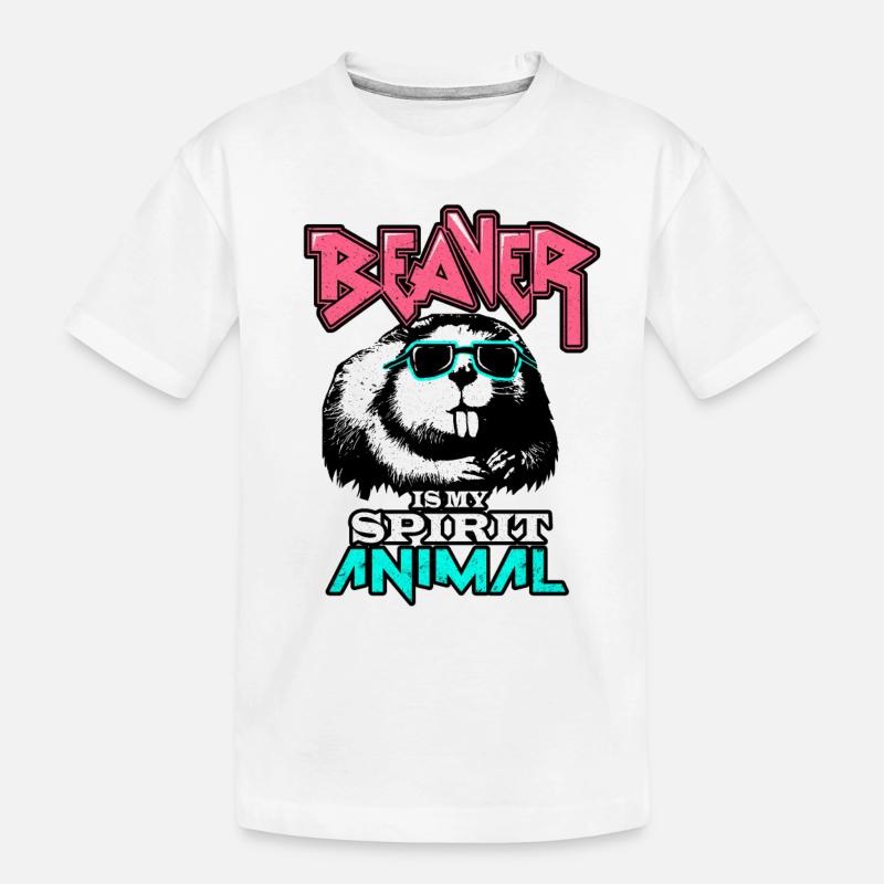 Biber - Kinder Premium Bio T-Shirt - Weiß