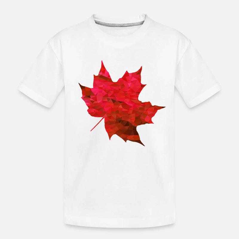 Érable Rouge Polygone - T-shirt bio Premium Enfant - blanc