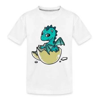 Bébé Dragon Dino Noël Cadeau Enfant - T-shirt bio Premium Enfant - blanc - Devant