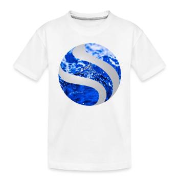 Ball Wasser - Kinder Premium Bio T-Shirt - Weiß - Vorne