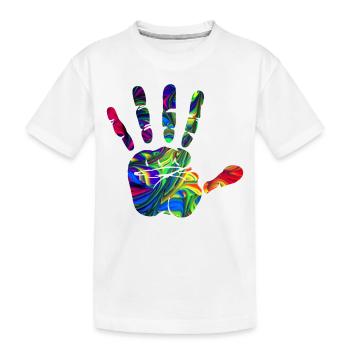 Main - T-shirt bio Premium Enfant - blanc - Devant