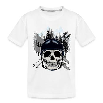 Ski Mountains Sport Winter sports Mountain sports Xmas - Kids' Premium Organic T-Shirt - white - Front