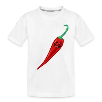 Chili Chili Pepperoni épices végétalien - T-shirt bio Premium Enfant - blanc - Devant