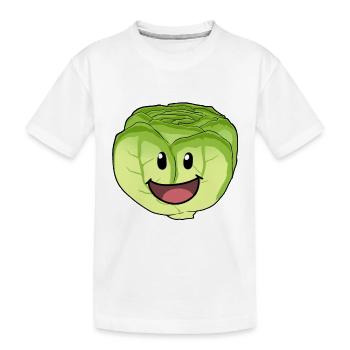Weißkohl Kohl Kohlkopf Gemüse Speise Veganer - Kinder Premium Bio T-Shirt - Weiß - Vorne