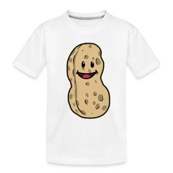 Erdnuss Erdnüsse Nuss Nüsse Speise nett - Kinder Premium Bio T-Shirt - Weiß - Vorne