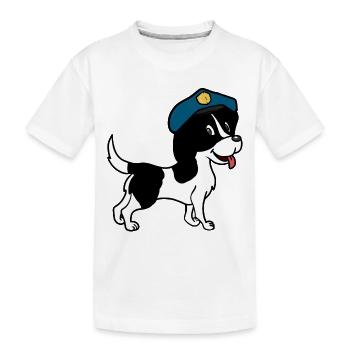 Chien police chien chien chien de garde chien de garde animaux de la police - T-shirt bio Premium Enfant - blanc - Devant