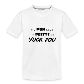 mummy funny saying gift shirt - Kids' Premium Organic T-Shirt - white - Front