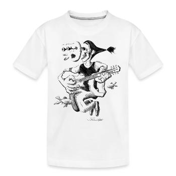 Conception de lecteur de guitare badass - T-shirt bio Premium Enfant - blanc - Devant