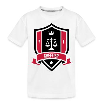 Greffier / Greffière / Loi / Tribunal / Justice - T-shirt bio Premium Enfant - blanc - Devant