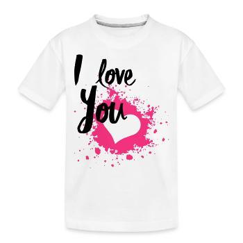 I Love You - T-shirt bio Premium Enfant - blanc - Devant