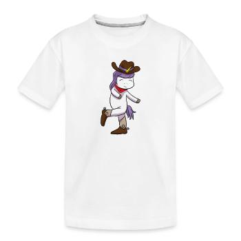 Cowboy Licorne Western Danse - T-shirt bio Premium Enfant - blanc - Devant