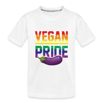 Vegan Pride Veganer LGBT Veganerin LGBTQ Pride - Kinder Premium Bio T-Shirt - Weiß - Vorne