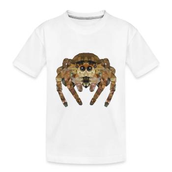 Polygon Spinne Spinnen Insekten Haustier Kinder - Kinder Premium Bio T-Shirt - Weiß - Vorne