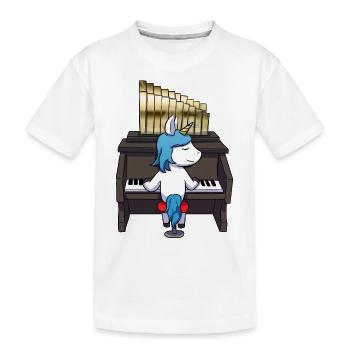 Unicorn organ - Kids' Premium Organic T-Shirt - white - Front