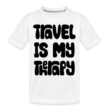 Travel Is My Therapy - T-shirt bio Premium Enfant - blanc - Devant