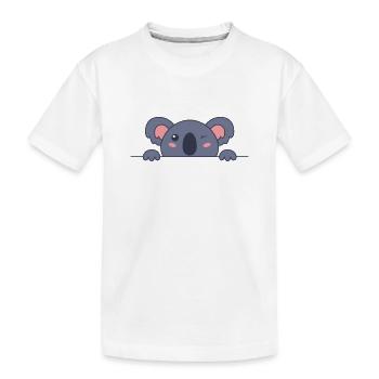 Koala is hiding - Kids' Premium Organic T-Shirt - white - Front