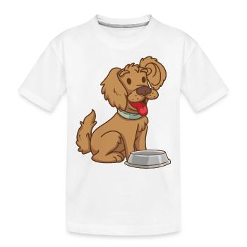 Chien enfants bébé animaux animaux animaux chiens - T-shirt bio Premium Enfant - blanc - Devant