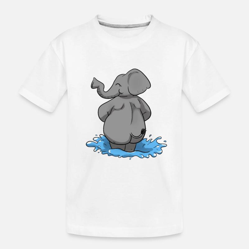 Éléphant eau éléphant - T-shirt bio Premium Enfant - blanc
