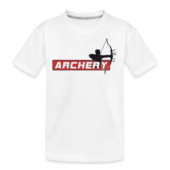 Bogenschießen - Kinder Premium Bio T-Shirt - Weiß - Vorne
