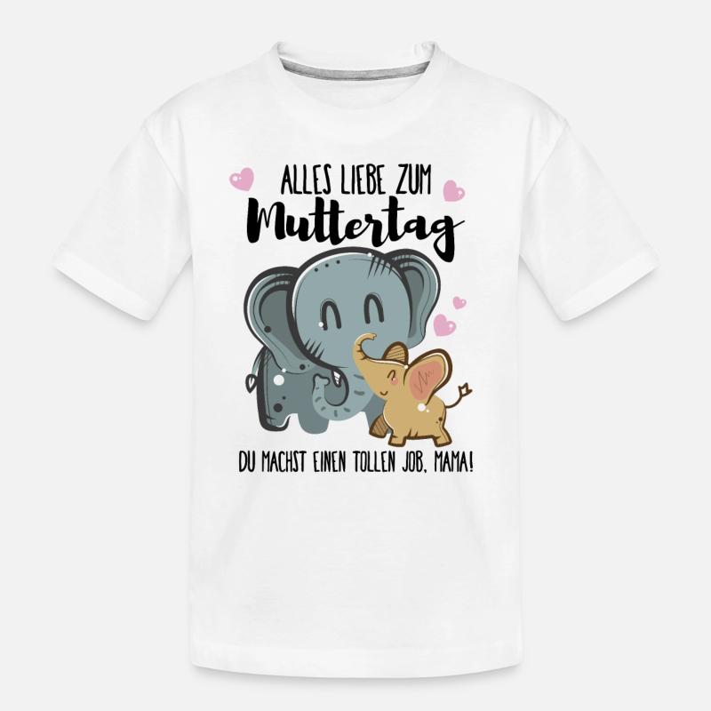 Alles Liebe zum Muttertag - Kinder Premium Bio T-Shirt - Weiß