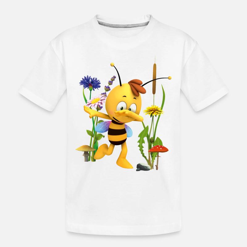 Biene Maja Willi Dabbing - Kinder Premium Bio T-Shirt - Weiß