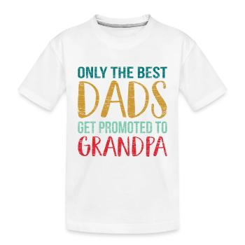 Promoted To Grandpa Promoted To Grandpa - Kids' Premium Organic T-Shirt - white - Front