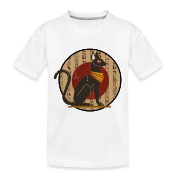 Sphinx chat d’Egypte Egypt Cercle - T-shirt bio Premium Enfant - blanc - Devant
