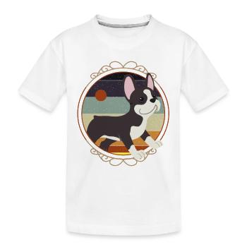 Boston Terrier, amoureux des animaux de Boston Terrier, Boston - T-shirt bio Premium Enfant - blanc - Devant