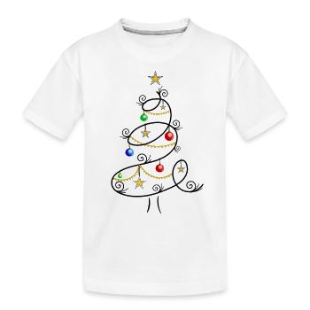 Fir tree christmas tree christmas tree christmas - Kids' Premium Organic T-Shirt - white - Front