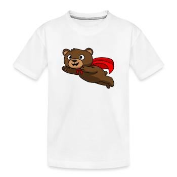 Super héros de l'ours - T-shirt bio Premium Enfant - blanc - Devant