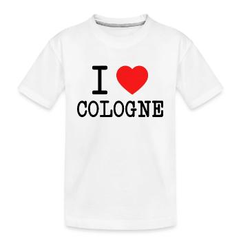 I Love Cologne I love Cologne Cologne carnival fan - Kids' Premium Organic T-Shirt - white - Front