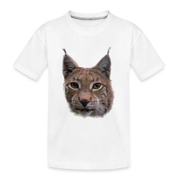 Luchs Design Luchse Wildkatzen Geschenk - Kinder Premium Bio T-Shirt - Weiß - Vorne