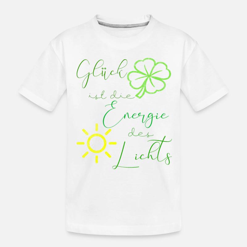 glück - Kinder Premium Bio T-Shirt - Weiß