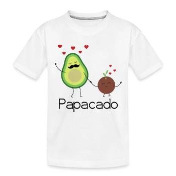 Papacado fête des Pères Avocats couples de père - T-shirt bio Premium Enfant - blanc - Devant