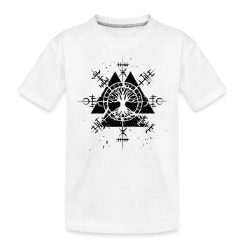 Occlusism Viking Tree Celtic Germanic - Kids' Premium Organic T-Shirt - white - Front