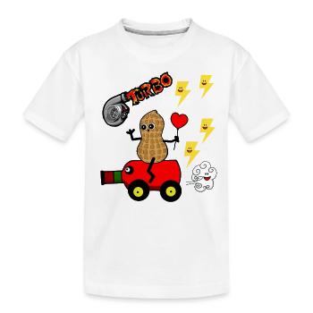 Peanut Fantasy Kids Play Car Driving Turbo - Kids' Premium Organic T-Shirt - white - Front
