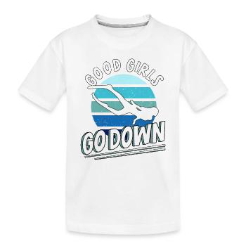 Tauchen Taucherin Tiefseetaucher Freitaucher Apnoe - Kinder Premium Bio T-Shirt - Weiß - Vorne