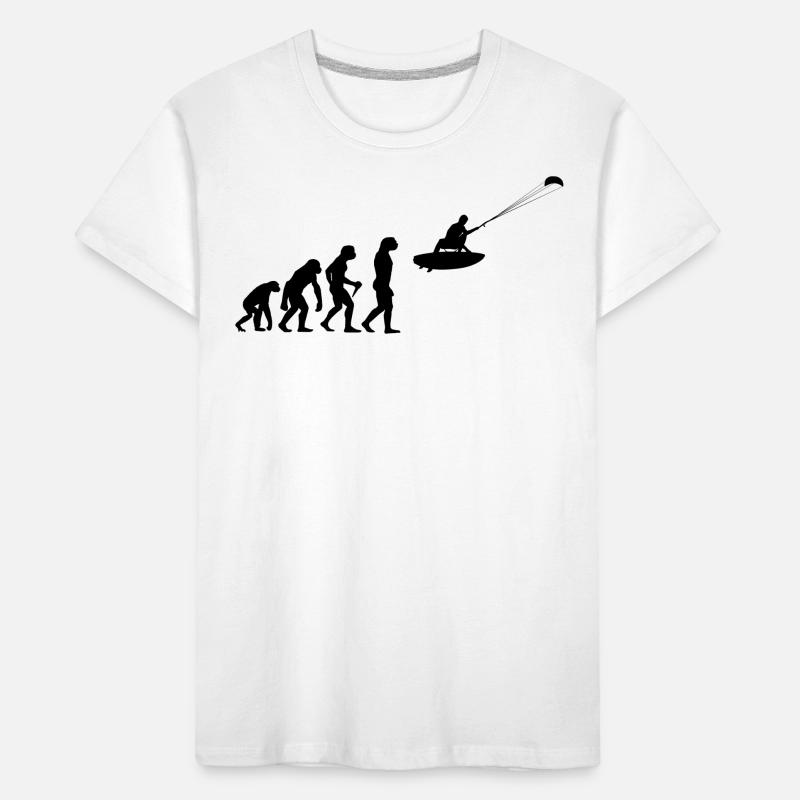 Evolution Kitesurf Watersports Kitesurfer Kids' Premium Organic T-Shirt