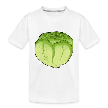Eisbergsalat Salat Kohl Kohlkopf Gemüse Küche - Kinder Premium Bio T-Shirt - Weiß - Vorne