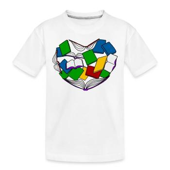 Lire - Livre - Livres - T-shirt bio Premium Enfant - blanc - Devant