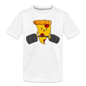 Sport Salami Pizza Liebe - Kinder Premium Bio T-Shirt - Weiß - Vorne