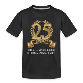 25 ans d’anniversaire de l’entreprise - T-shirt bio Premium Enfant - noir - Devant